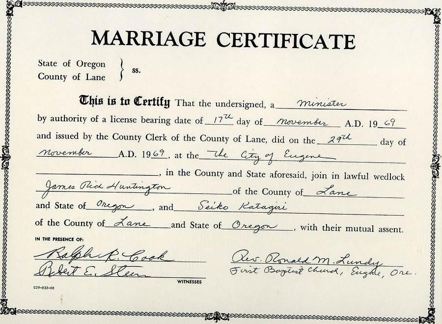The minister got the date wrong on the certificate.  It was actually November 28th.